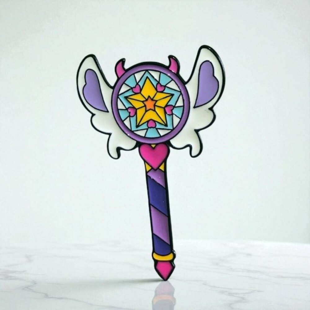 ❤️ 5/$18 - cartoon anime magic wand pin